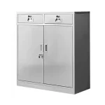 stainless steel two bucket lower section cabinet