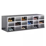 Stainless steel doorless shoe cabinet