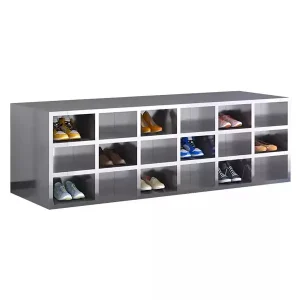 Stainless steel doorless shoe cabinet