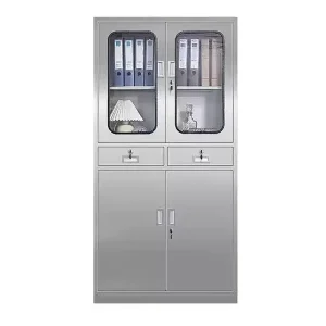 Stainless steel medium and two bucket file cabinet