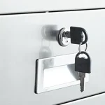 stainless steel two bucket lower section cabinet