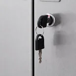 Stainless steel double door cleaning cabinet