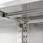 stainless steel two bucket lower section cabinet