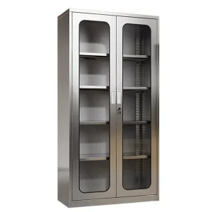 Stainless steel glass file cabinet