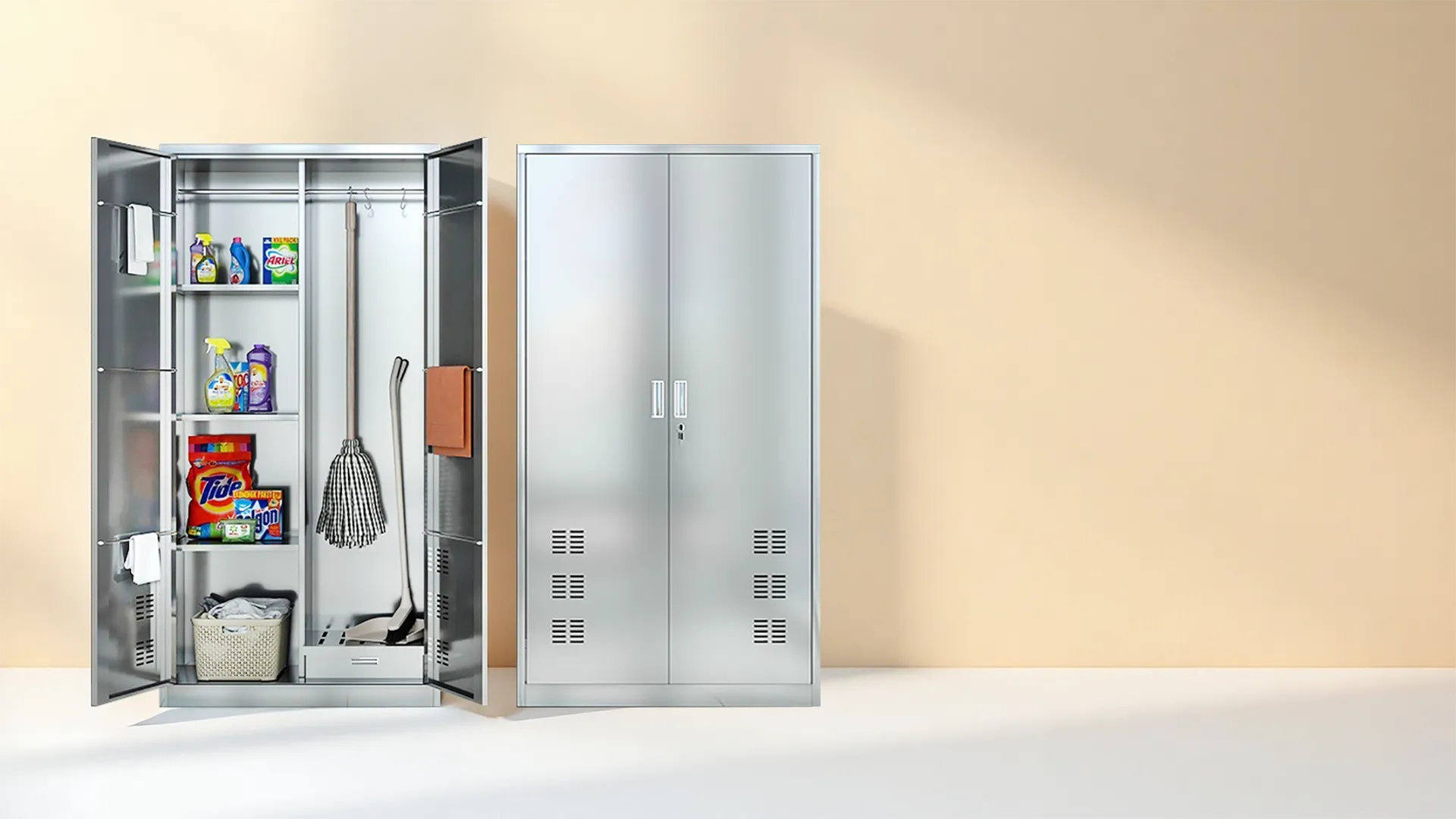 Stainless Steel Cleaning Cabinet